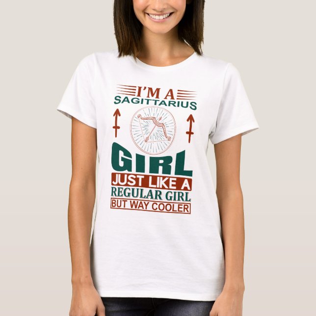 T-shirt Je Suis Une Cool Sagittaire Signe Zodiaque (Devant)