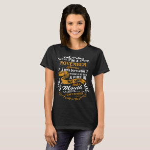 T-shirt Je suis une femme de novembre