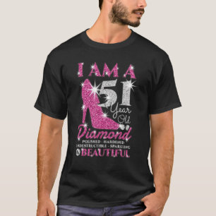T-shirt Je Suis Une Femme Diamante De 51 Ans 51E Anniversa