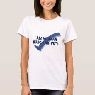 T-shirt Je Suis Une Femme Me Regarde Voter Bleu