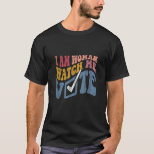 T-shirt Je Suis Une Femme Me Regarder Vote 2024 Vague Bleu
