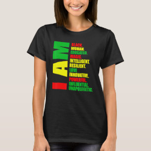 T-shirt Je Suis Une Femme Noire Éduquée Melanin Histoire N