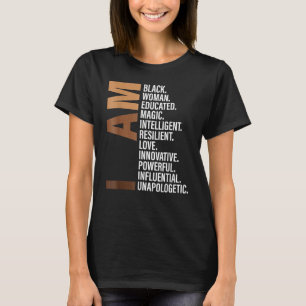 T-shirt Je Suis Une Femme Noire Éduquée Melanin Histoire N