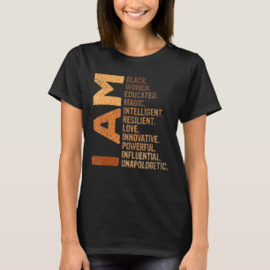 T-shirt Je Suis Une Femme Noire Éduquée Mois De L'Histoire