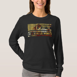 T-shirt Je suis une femme simple Aimer Chien Flip Flop Vin