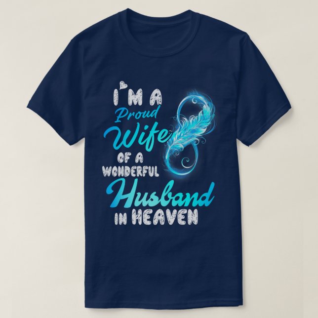 T-shirt Je suis une fière épouse d'un merveilleux mari au  (Design devant)