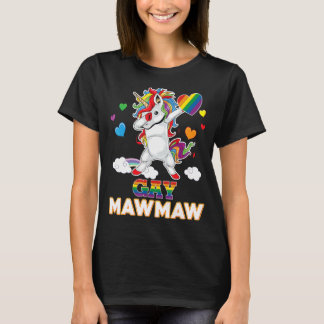 T-shirt Je suis une fière Lgbt Gay Mawmaw Pride Dabbing Un