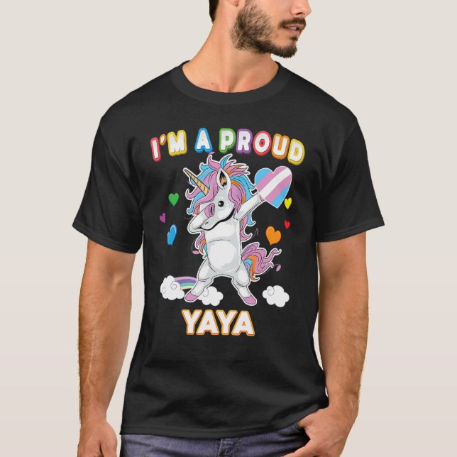 T-shirt Je suis une fière transgenre Yaya Lgbt Pride Dabbi (Devant)