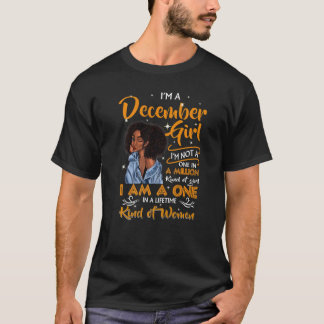 T-shirt Je suis une fille de décembre Femmes noires de déc