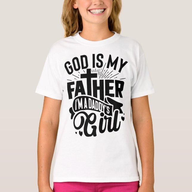T-SHIRT JE SUIS UNE FILLE DE PAPA (02) (Devant)
