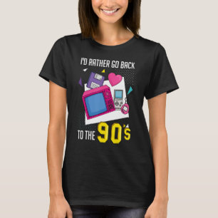 T-shirt Je suis une fille des années 90 Je préfère retourn