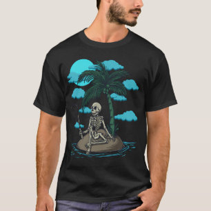 T-shirt je suis une fille en tongs et pêcheuse, été heureu