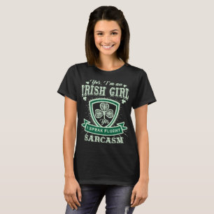 T-shirt Je suis une fille irlandaise que je parle le
