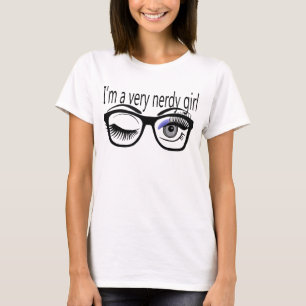 T-shirt Je suis une fille très nue avec l'ombre de l'oeil 