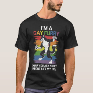 T-shirt Je suis une Gay Furry Fox Rainbow Pride LGBTQ