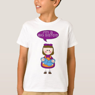 T-shirt je suis une grande soeur ! (garçons jumeaux)