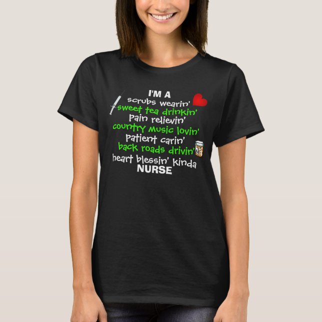 T-shirt Je suis une infirmière du sud (Devant)