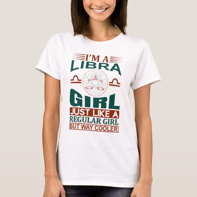 T-shirt Je Suis Une Libra Cool Signe Zodiaque (Devant)