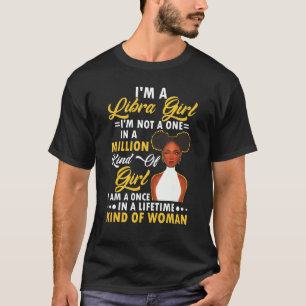 T-shirt Je suis une Libra Girl Black Women Libra Girl