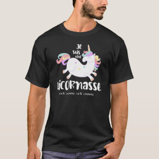 T-shirt Je suis une licornasse, 50% licence 50% connasse