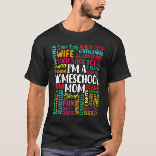 T-shirt Je suis une maman d'école familiale Appréciation d