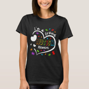 T-shirt Je suis une Memere fière de l'autisme Amour Cœur R