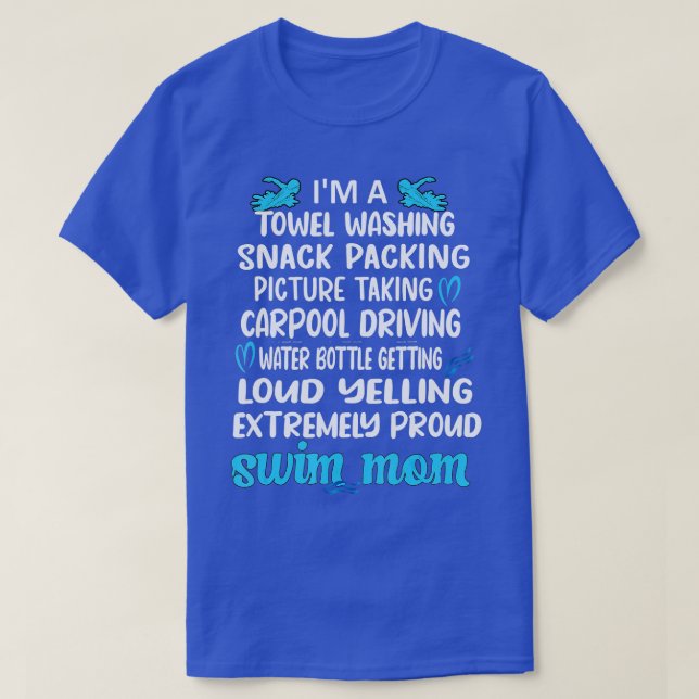 T-shirt Je Suis Une Mère De Baignade Extrêmement Fière (Design devant)