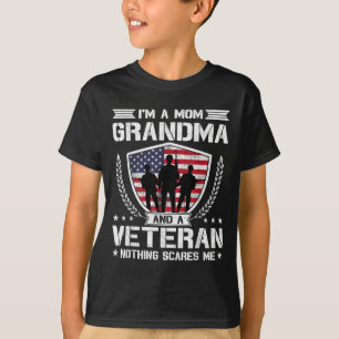 T-shirt Je Suis Une Mère Une Grand-mère Et Une Vétérane Ri