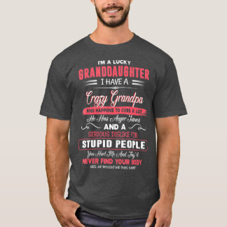 T-shirt Je Suis Une Petite-Fille Heureuse J'Ai Un Grand-Pè
