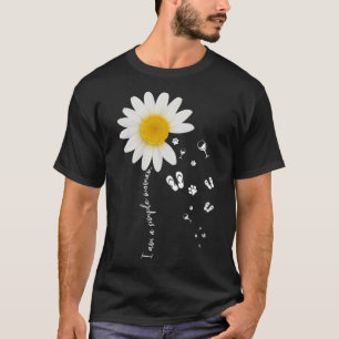 T-shirt Je Suis Une Simple Femme Chien Paw Flip Flop Vin D