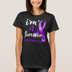 T-shirt Je suis une survivante de la violence domestique S