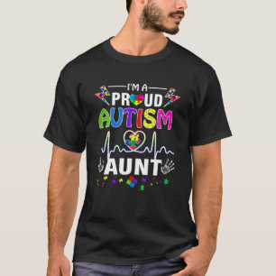 T-shirt Je suis une tante fière de l'autisme Coeur des f