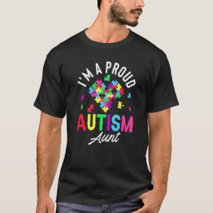 T-shirt Je suis une tante fière de l'autisme, famille asso