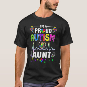 T-shirt Je suis une tante fière de l'autisme femmes filles