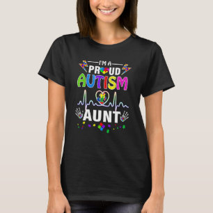 T-shirt Je suis une tante fière de l'autisme femmes filles