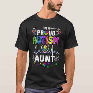 T-shirt Je suis une tante fière de l'autisme femmes filles