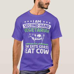 T-shirt Je Suis Une Vache Végétarienne Secondaire Mange De