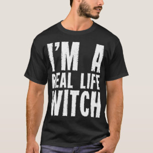 T-shirt Je suis une vraie sorcière Broom Witchcraft sorciè