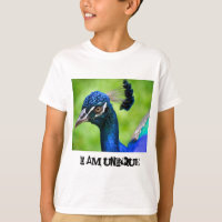Je suis unique Peacock Kid's Light Tee