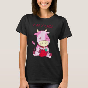 T-shirt Je suis vache enfant fraise cool
