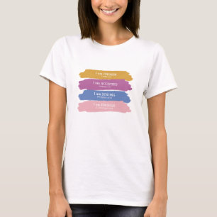 T-shirt Je suis Versets bibliques colorés