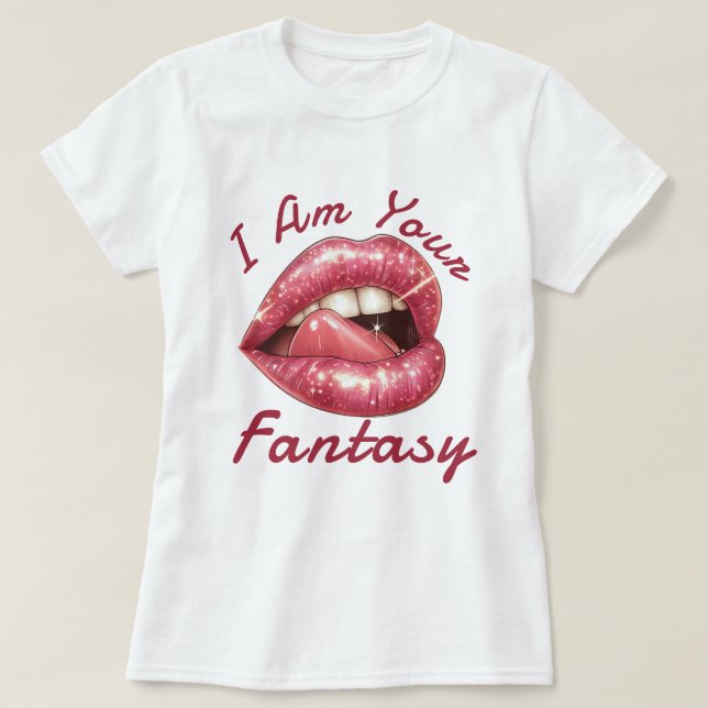 T-shirt Je Suis Votre Imaginaire Sexy Lip (Design devant)