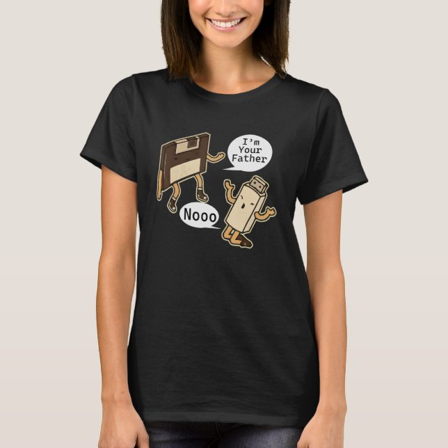 T-shirt Je suis votre père Noooo disquette et clé USB 1 (Devant)