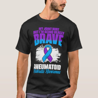 T-shirt Je suis vraiment courageux Ribbon Rheumatoid Arthr