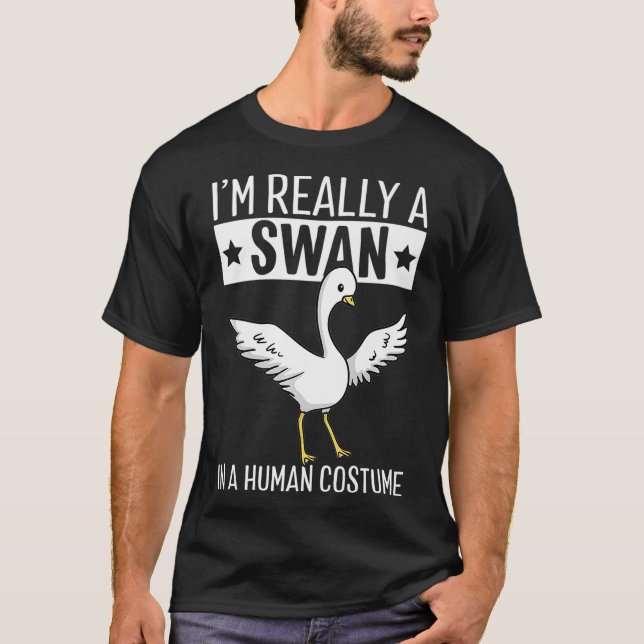 T-shirt Je Suis Vraiment Un Cygne Dans Un Costume Humain H (Devant)