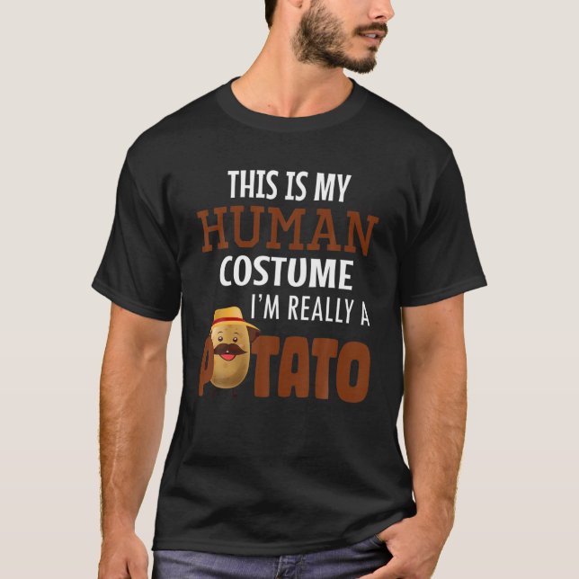 T-shirt Je suis vraiment une pomme de terre drôle déguisem (Devant)