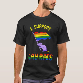 T-shirt Je Supporte Les Rats Gay