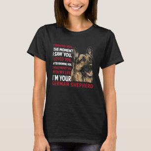 T-shirt Je t'ai voulu dès que je t'ai vu berger allemand