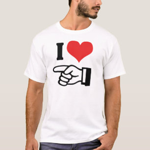 T-shirt Je t'aime - avec un doigt de doigt