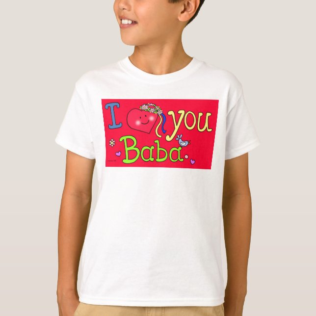 T-shirt Je t'aime baba par Vera Trembach (Devant)